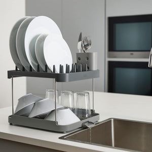 Joseph Joseph Duo 2-Tier Dish Rack – Grey