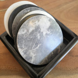 Set of 6 Marble Coasters - Mixed Colors