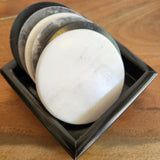 Set of 6 Marble Coasters - Mixed Colors