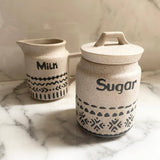 Ceramic Milk & Sugar Set - Beige
